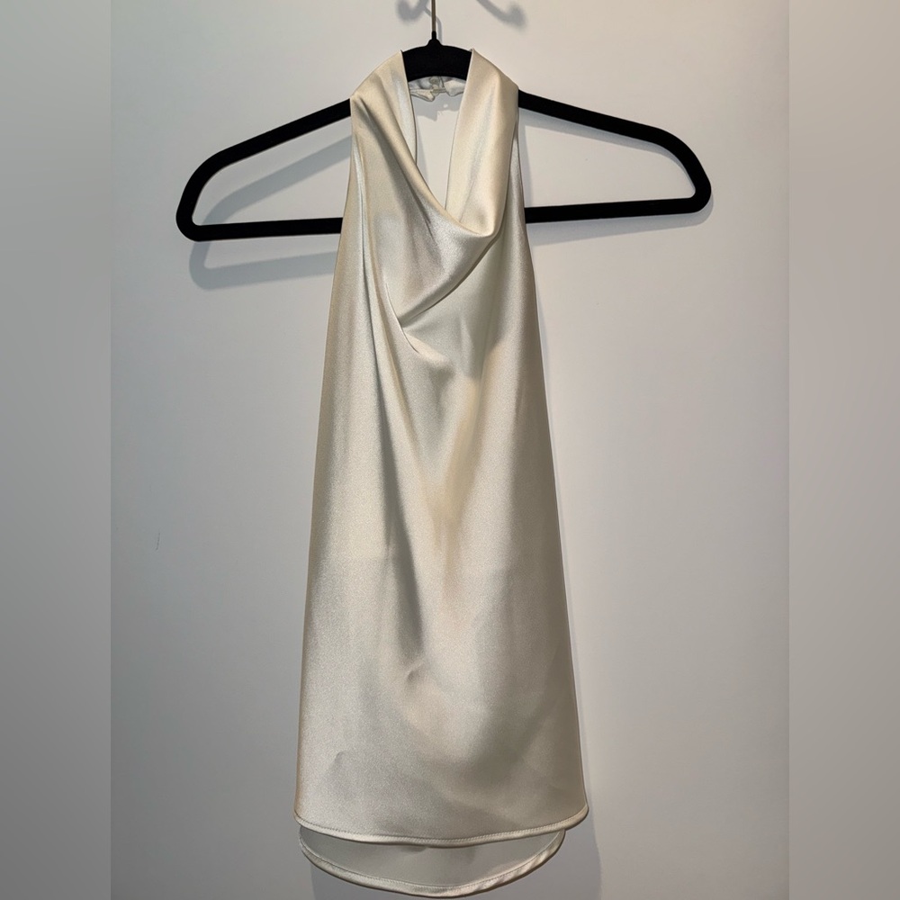 Zara Cream Satin Blouse